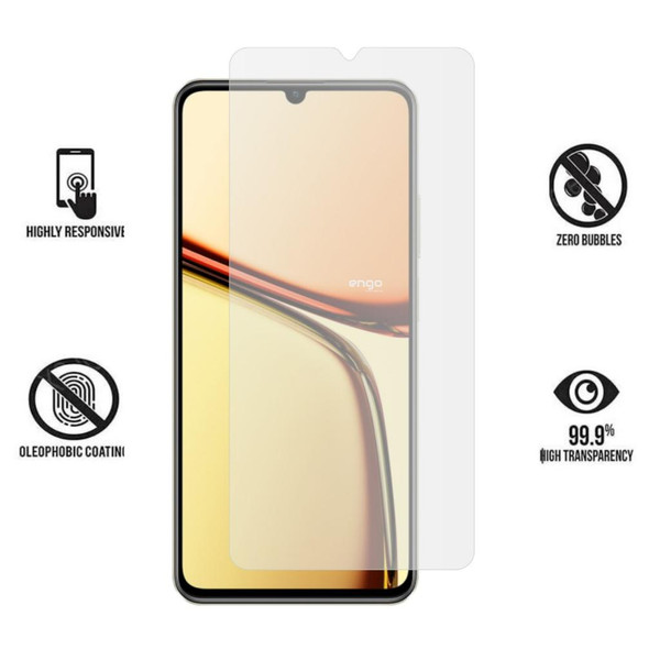 Engo Realme C61 Mat Parmak İzi Bırakmaz Şeffaf Ekran Koruyucu