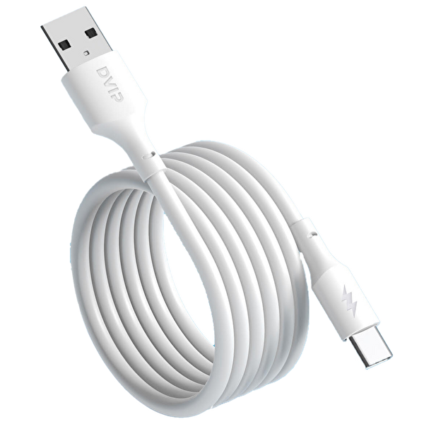 Dvip L24 6A 100W Usb-A to Type-C Hızlı Şarj ve Data Kablosu 1 M Beyaz