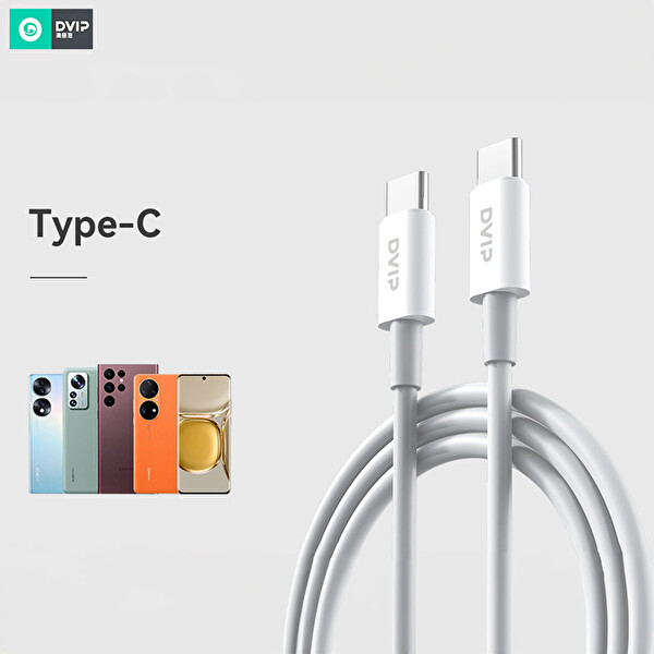 Dvip L36 6A 120W Type-C to Type-C 1M Süper Hızlı Data ve Şarj Kablosu Beyaz