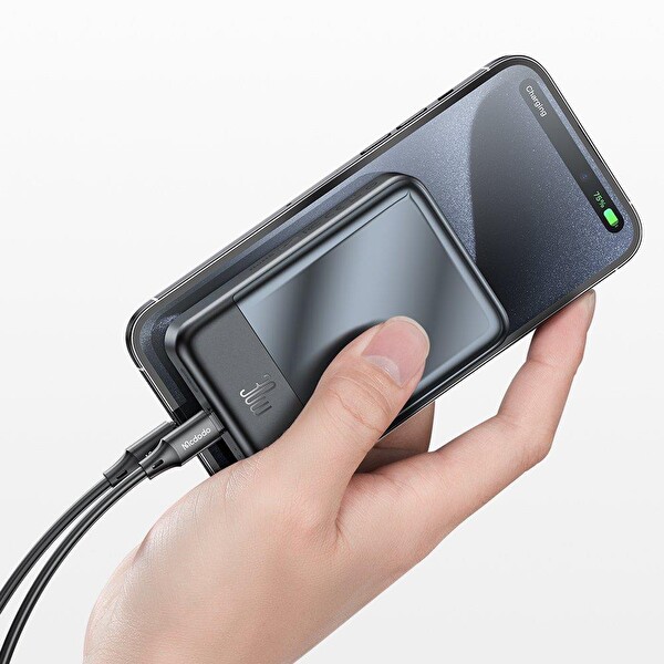 Mcdodo MC-5931 30W 10000 mAh Dijital Göstergeli Powerbank Siyah