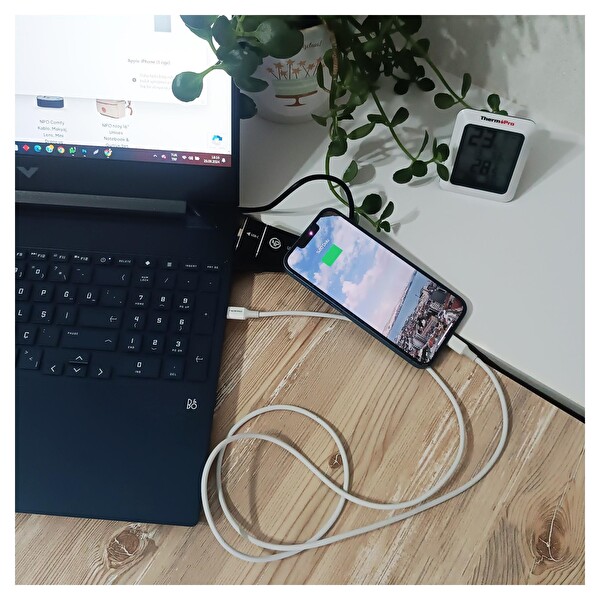 NPO CTL12 60W TPE Type-C to Lightning 1.2 M Hızlı Şarj ve Data Kablosu Beyaz