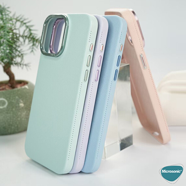 Microsonic Apple iPhone 14 Pro Max Kılıf Metalist Leather Gri