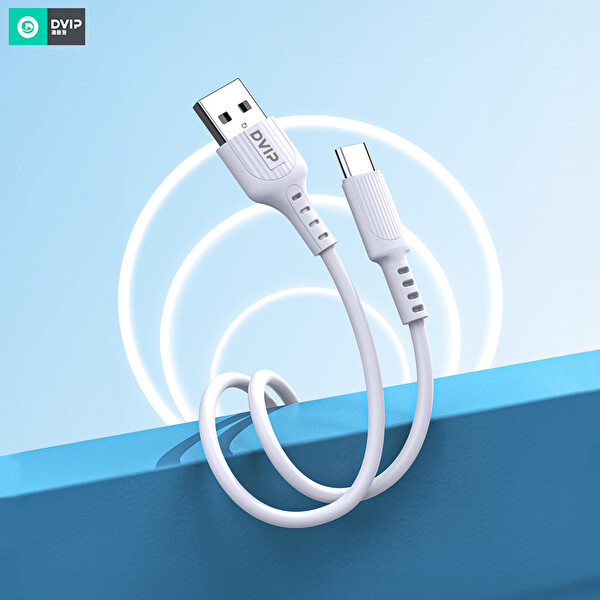 Dvip L14 6A 110W Fast Charging Usb-A to Type-C Data ve Hızlı Şarj Kablosu 1 M Beyaz