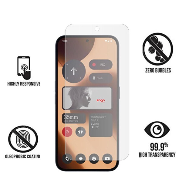 Engo Nothing Phone 2A Plus Mat Ekran Koruyucu Parlama Önleyici