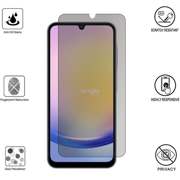 Engo Samsung Galaxy A25 İle Uyumlu Hayalet Ekran Koruyucu