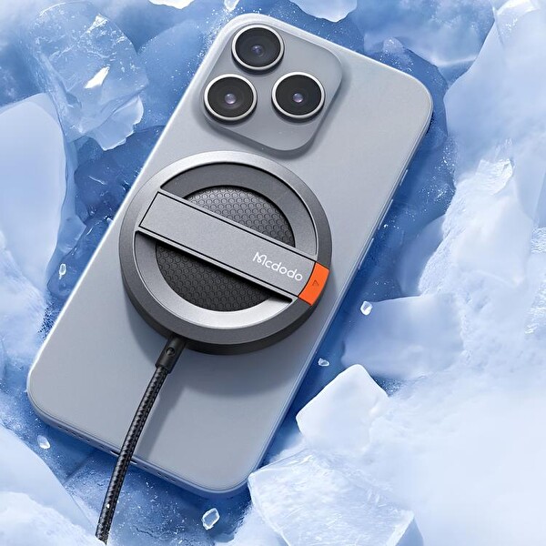 Mcdodo CH-5500 15W Magsafe Şarj Cihazı ve Stand - Siyah