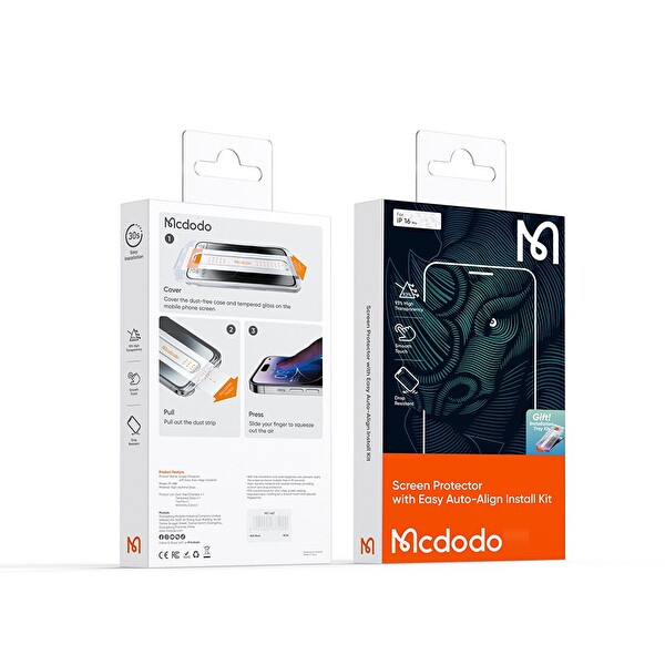 Mcdodo PF-6862 iPhone 16 Pro Şeffaf Kırılmaz Cam