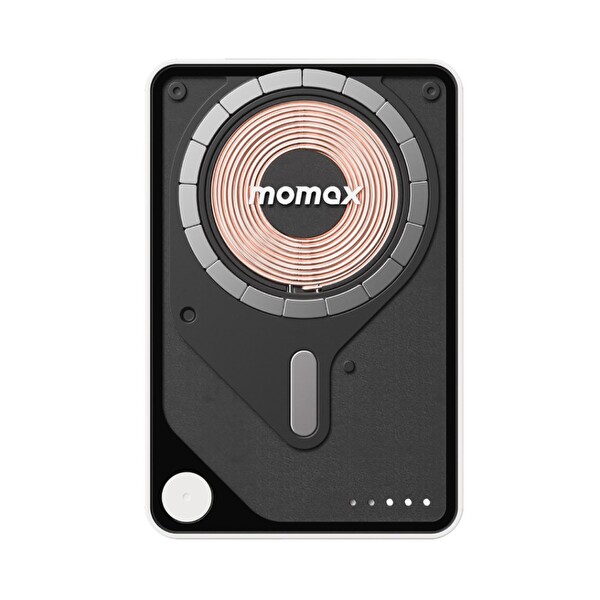 Momax 1-Power X Pro+ Manyetik Standlı 10.000 mAh Dahili USB-C Kablolu Wireless Powerbank Beyaz