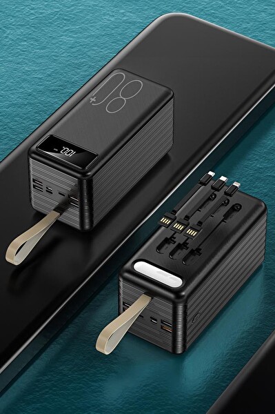 Torima TRM-1080 80000 mAh Ledli 4 Çıkışlı Taşınabilir Hızlı Şarj Dijital Göstergeli Powerbank Siyah