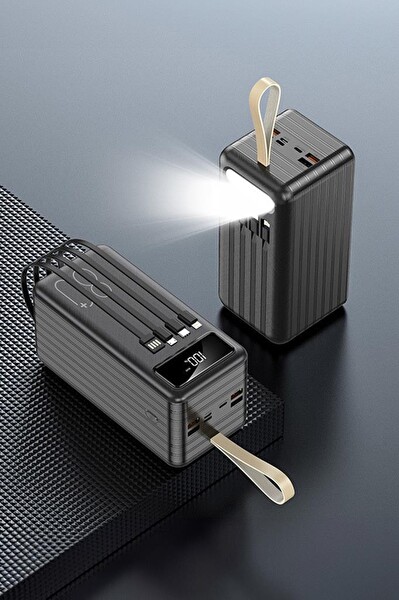 Torima TRM-1080 80000 mAh Ledli 4 Çıkışlı Taşınabilir Hızlı Şarj Dijital Göstergeli Powerbank Siyah