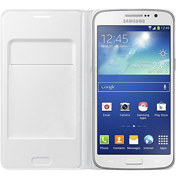 Samsung Galaxy G7100 Grand 2 Flip Wallet Kılıf Beyaz EF-WG710BWEGWW