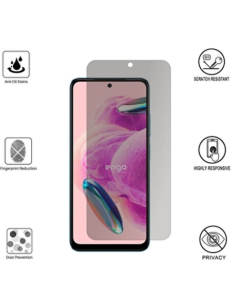 Engo Xiaomi Redmi Note 12S ile Uyumlu Hayalet Ekran Koruyucu