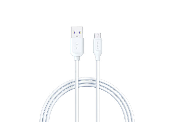 Syrox C108 3.0A 18W 1 M USB-A - Micro USB Şarj ve Data Kablosu Beyaz