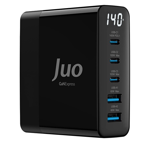 Juo DLC140 140 W Gan PD 3.1 Type-C - 2 USB-A Masaüstü Hızlı Şarj Cihazı