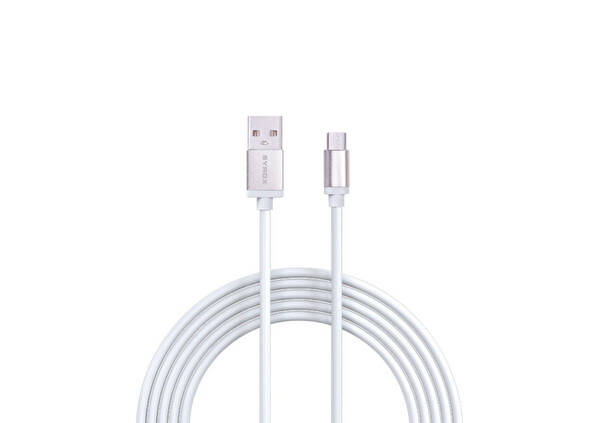 Syrox C17 2.0A 2 M USB-A - Micro USB Şarj ve Data Kablosu Beyaz