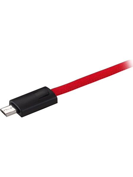 MF Product Jettpower 0047 Metal Başlıklı Örgülü 3A Micro USB 20 CM Kırmızı Hızlı Şarj Kablosu
