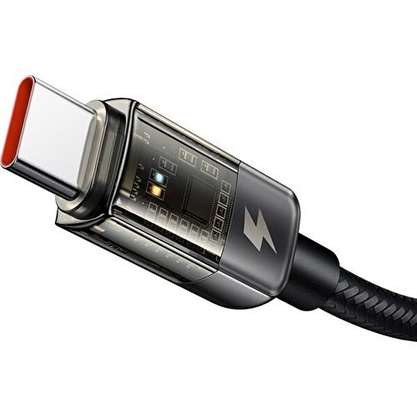 Mcdodo CA-2840 TypeC TypeC 100W Ledli Power Off Hızlı Data Sarj Kablo 1.2 M Siyah