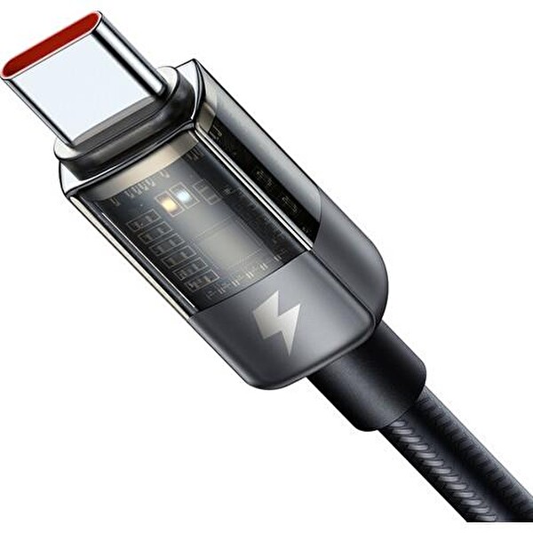 Mcdodo CA-2840 TypeC TypeC 100W Ledli Power Off Hızlı Data Sarj Kablo 1.2 M Siyah