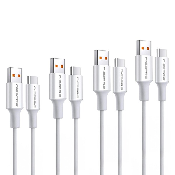NPO UTC12 60W TPE USB to Type-C 1.2 M Hızlı Şarj ve Data Kablosu Beyaz 4 Adet