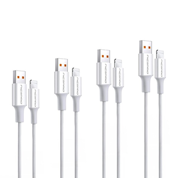 NPO UTL12 60W TPE USB to Lightning 1.2 M Hızlı Şarj ve Data Kablosu Beyaz 4 Adet