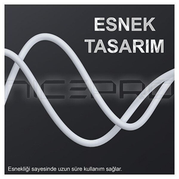 NPO CTC12 60W TPE Type-C to Type-C 1.2 M Hızlı Şarj ve Data Kablosu Beyaz 2 Adet