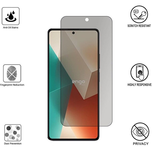 Engo Xiaomi Redmi Note 13 İle Uyumlu Hayalet Ekran Koruyucu