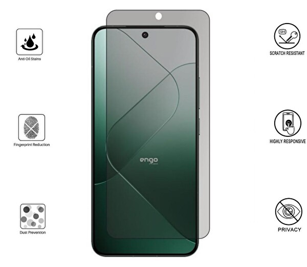 Engo Xiaomi 14 İle Uyumlu Hayalet Ekran Koruyucu Şeffaf