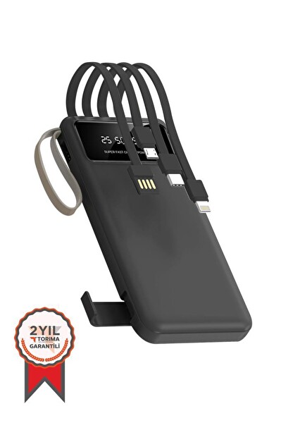 Torima Hızlı Şarj Özellikli 4 Çıkışlı 10.000 mAh Siyah Powerbank
