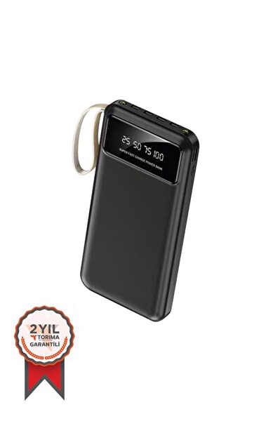 Torima Hızlı Şarj Özellikli 4 Çıkışlı 10.000 mAh Siyah Powerbank