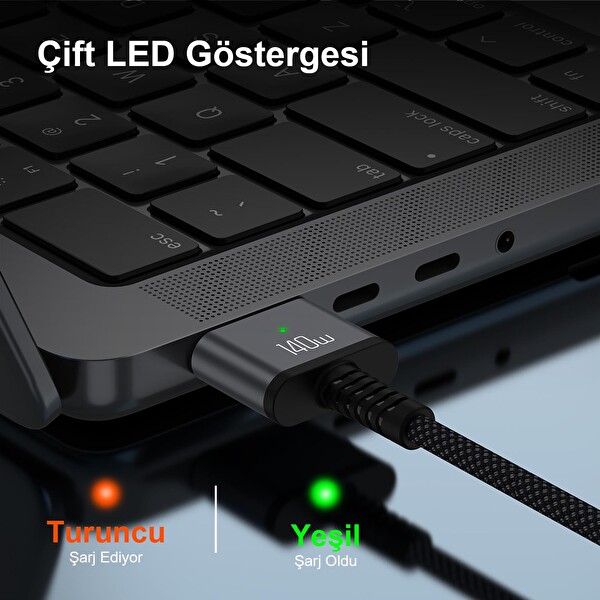 Bix 140W Type-C to Magsafe 3 Macbook Pro ve Macbook Air 13