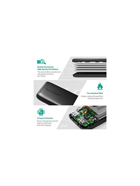 Ravpower PB065 Quick Charge Ace Serisi 12000 mAh Powerbank