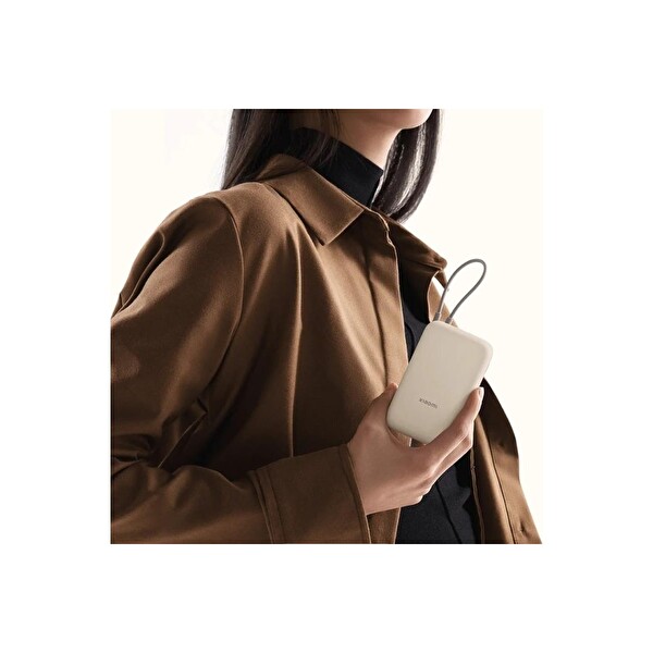 Xiaomi BHR9072GL Dahili Kablolu Type-C 10000 mAh Powerbank - Bej