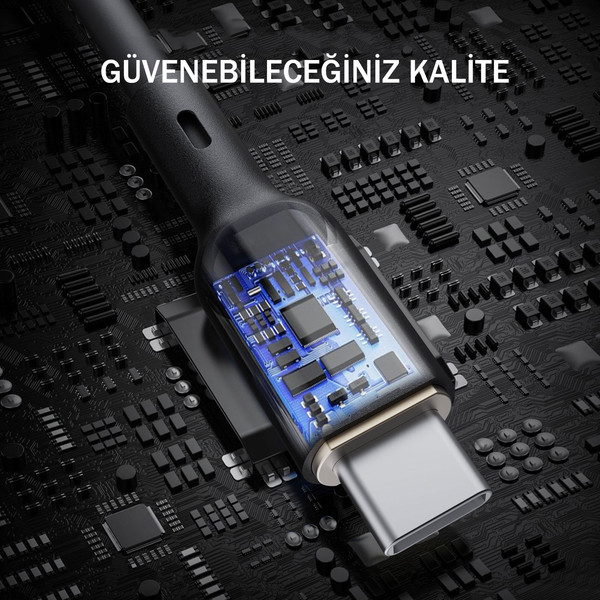 Aukey CB-SCC241-BK 240 W Silikon Type-C 1 M Kablo