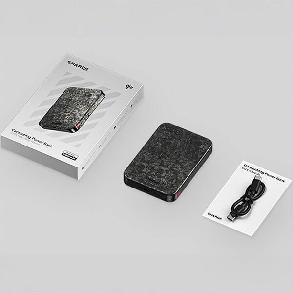 Sharge CarbonMag 10.000 mAh Magsafe Destekli PowerBank