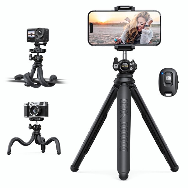Lamicall STTP02 Cep Telefonu ve Kamera Uzaktan Kumandalı Selfie Çubugu Tripod