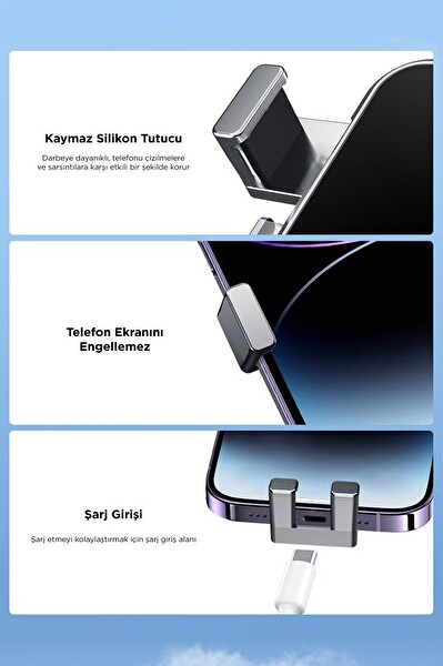 Torima JX-053 Vantuzlu 360 Derece Siyah Araç İçi Telefon Tutucu