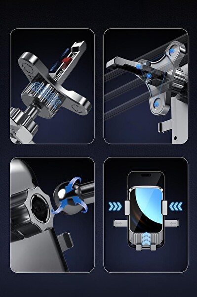 Torima JX-053 Vantuzlu 360 Derece Siyah Araç İçi Telefon Tutucu