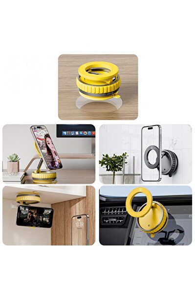 Torima JX-056 Manyetik 180 Derece Dönebilen ve Katlanabilir Beyaz Telefon Tutucu