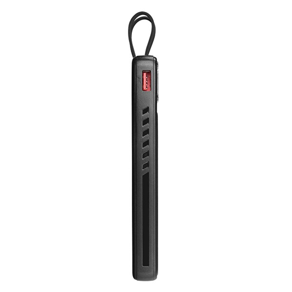 Hytech H120 QC3.0 PD20W LCD Şeffaf 18W 10000 mAh Siyah Taşınabilir Powerbank