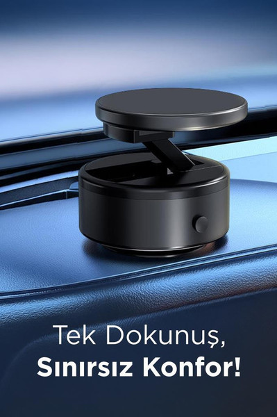 Torima X10Q Siyah Manyetik Adsorpsiyon Vakumlu Kompakt Telefonu Tutucu