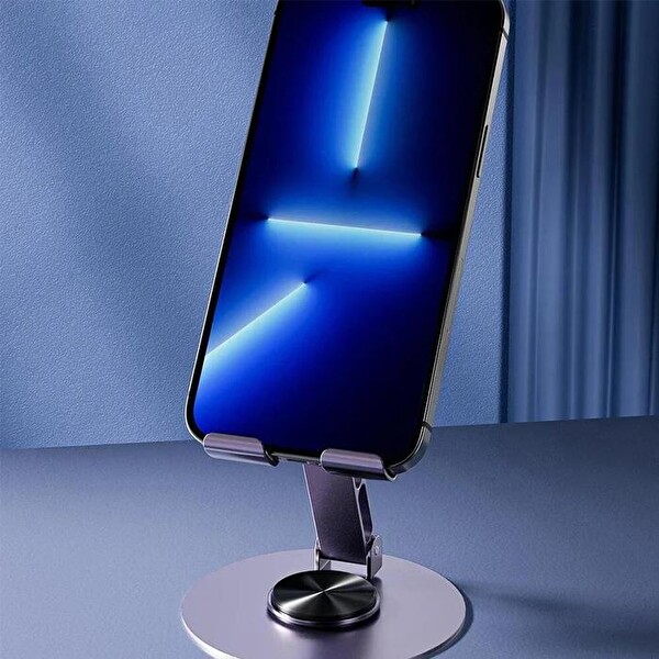 ZHL Tools 720 Derece Ayarlanabilir Alüminyum Telefon Tablet Standı Mor