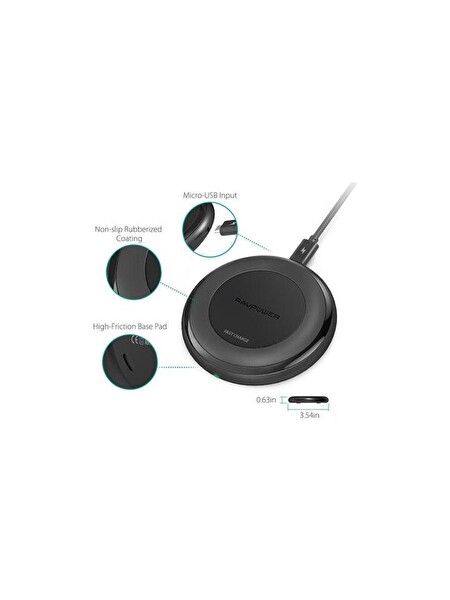 Ravpower 10W Qi Hızlı Kablosuz Şarj Aleti PC058