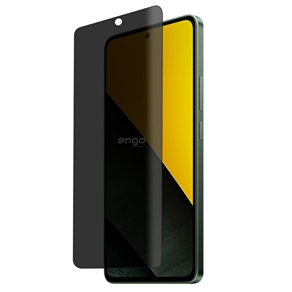 Engo Poco M7 Pro Gizlilik Korumalı Şeffaf Hayalet Ekran Koruyucu