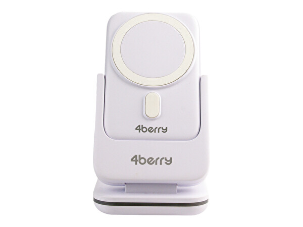 4Berry BWLM01B 10000 mAh 20W Hızlı Şarj 5-in-1 Beyaz Powerbank ve Stand