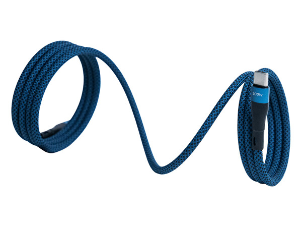 4Berry BMCC-05 USB-C to C 100 W Süper Hızlı Şarj 1.5 M Manyetik Kablo Mavi