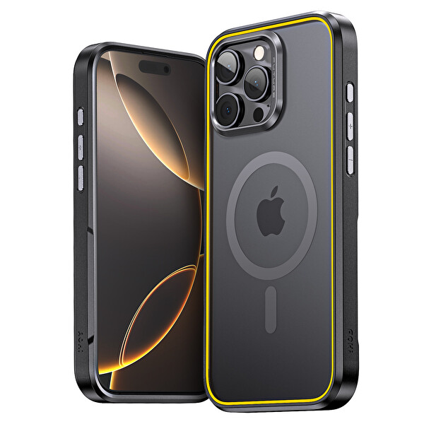Aohi The Future Iphone 16 Pro Magsafe Uyumlu Siyah Telefon Kılıfı