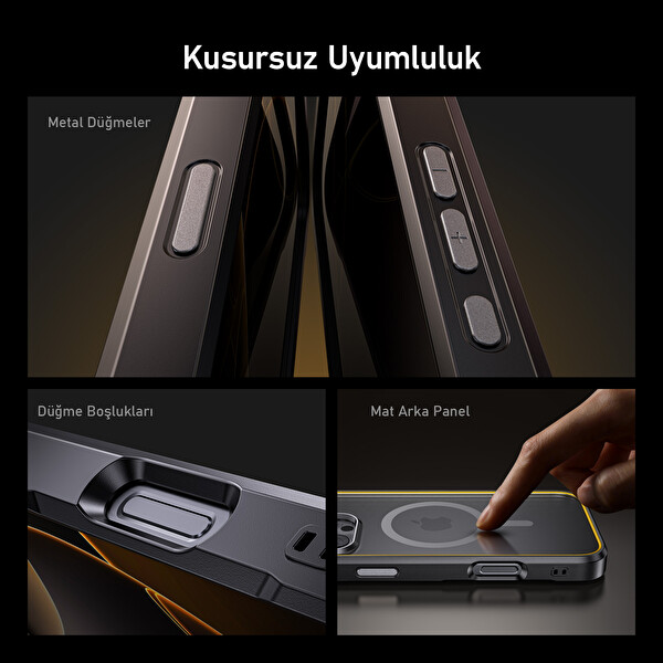 Aohi The Future iPhone 16 Pro Magsafe Uyumlu Desert Titanium Telefon Kılıfı