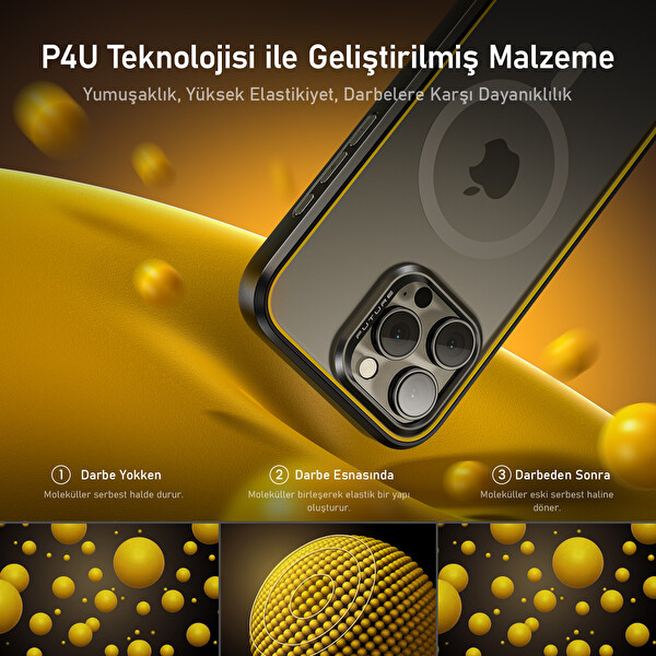 Aohi The Future iPhone 16 Pro Magsafe Uyumlu Desert Titanium Telefon Kılıfı