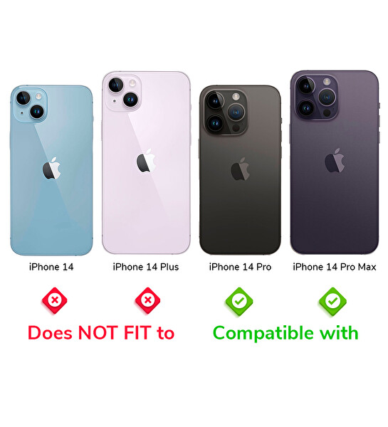 IPG ProLENS iPhone 14 Pro / Pro Max Kamera Lens Koruyucu Elmas Taş Çerçeveli Kırılmaz Cam Gümüş