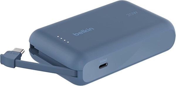 Belkin BoostCharge BPB021HQBL Entegre Kablolu 10K PD 20W Mavi Powerbank